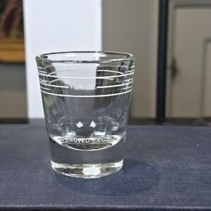 Rare L.L.C.S. Approved Jigger Shot Glass 1 1/4 oz Canadian Saskatchewan Barware